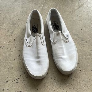 Gently used white vans slip ons. Only worn a couple of times
